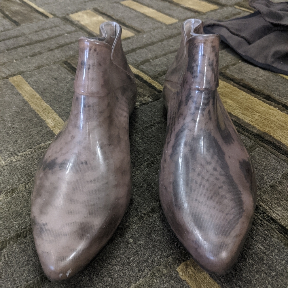 Rain Booties With Snake Skin Pattern - image 1